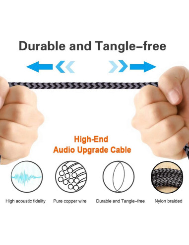 Cable de Reemplazo Sennheiser HD598 HD599 1.8m 3.5mm a 2.5mm
