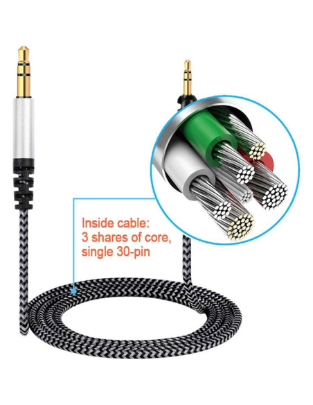 Cable de Reemplazo Sennheiser HD598 HD599 1.8m 3.5mm a 2.5mm