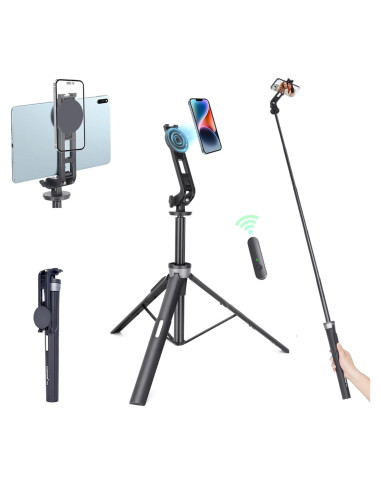 Bastón de Selfie Magnético Koolehaoda 64" con Trípode