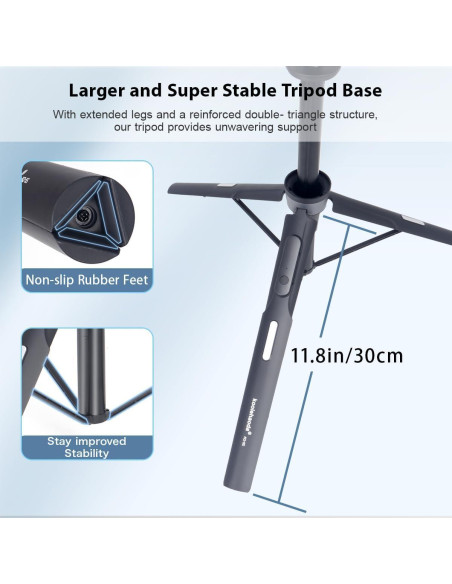 Bastón de Selfie Magnético Koolehaoda 64" con Trípode
