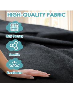 Hamaca de Algodón Anyoo Gris Oscuro 204kg Soporte Madera 2