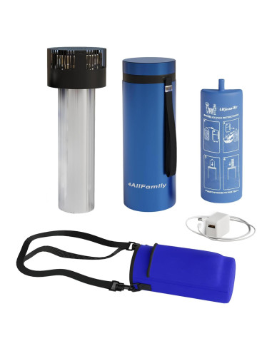 Cooler Médico Portátil 4ALLFAMILY Voyager Azul 900ml USB