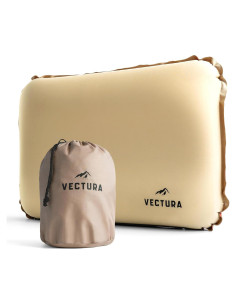 Almohada de Camping Autoinflable Vectura Beige 46x30 cm