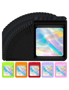 100 Bolsas Holográficas Mylar Jetmore 7.62x7.62 cm Negras