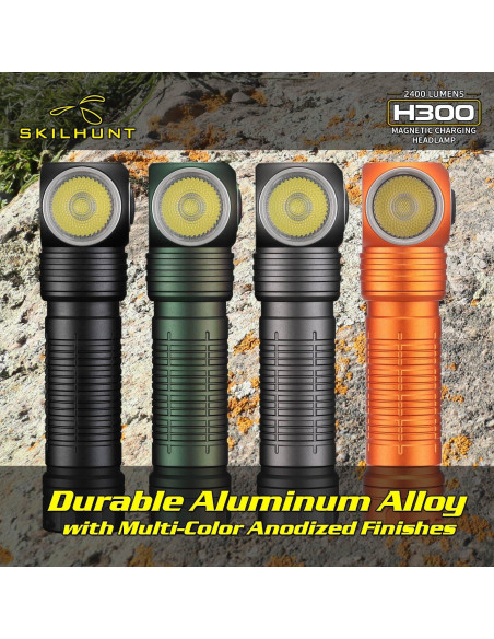 Linterna Frontal Recargable SKILHUNT H300 Verde 144AR Linterna Frontal Recargable SKILHUNT H300 Verde 144AR