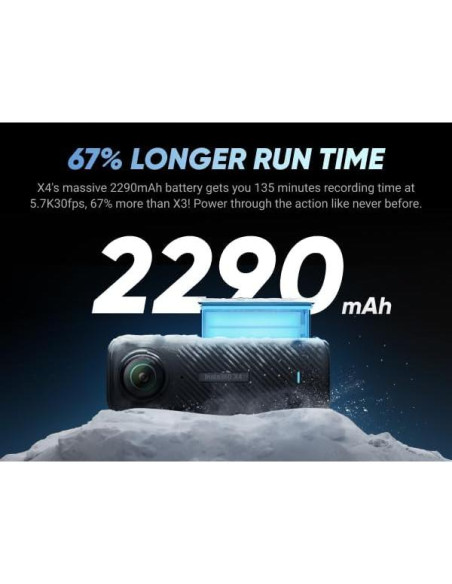 Cámara de acción 360 Insta360 X4 8K con trípode y 1TB Cámara de acción 360 Insta360 X4 8K con trípode y 1TB