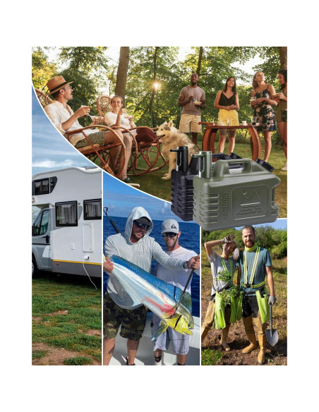 Jarra de Agua Portátil UPWOIGH 19L con Bomba Táctil Verde Militar