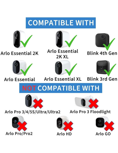 Cable de Carga 20FT DIANMU con Adaptador para Arlo Essential 2K