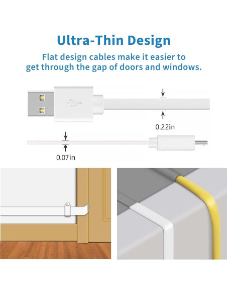 Cable de Carga 20FT DIANMU con Adaptador para Arlo Essential 2K