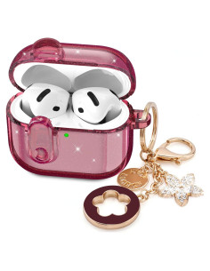 Funda bling VISOOM para AirPods 4ta Generación - Burdeos