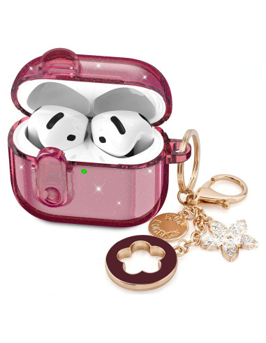 Funda bling VISOOM para AirPods 4ta Generación - Burdeos