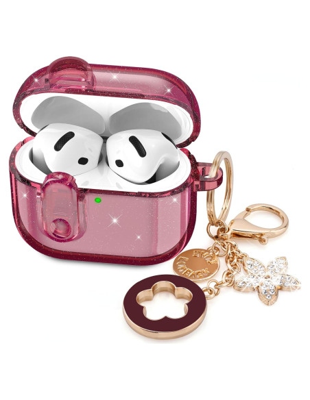 Funda bling VISOOM para AirPods 4ta Generación - Burdeos