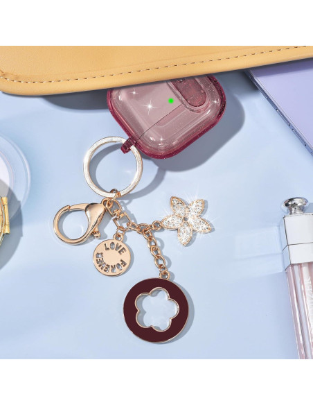 Funda bling VISOOM para AirPods 4ta Generación - Burdeos