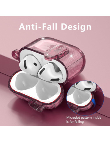 Funda bling VISOOM para AirPods 4ta Generación - Burdeos