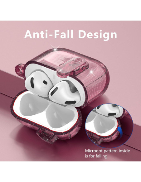 Funda bling VISOOM para AirPods 4ta Generación - Burdeos