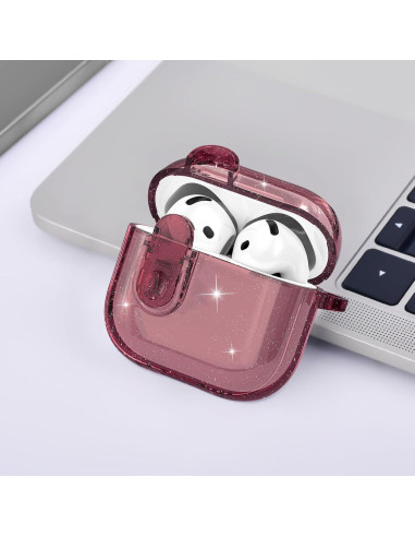 Funda bling VISOOM para AirPods 4ta Generación - Burdeos