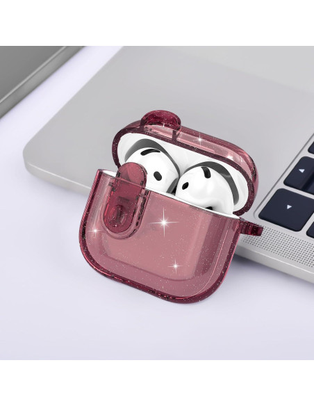 Funda bling VISOOM para AirPods 4ta Generación - Burdeos