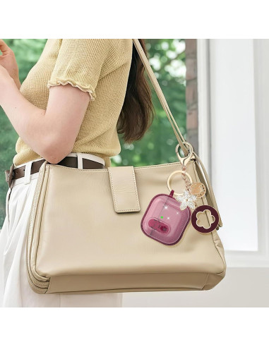 Funda bling VISOOM para AirPods 4ta Generación - Burdeos