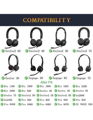 Filtro Pop de Espuma SOULWIT para Micrófono de Auriculares Jabra - Negro