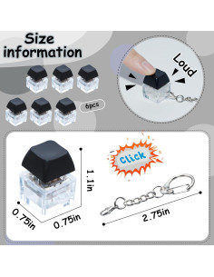 Paquete de 6 Juguetes Antiestrés de Teclado XiawaLangzhuo Negro 2