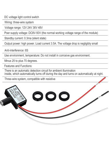 Paquete de 4 Interruptores de Luz con Sensor Fotoeléctrico 220V