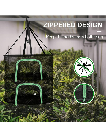 Estante de Secado de Hierbas iPower 2 Capas 61cm Plegable