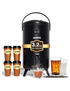 Dispensador de Bebidas Aislado WantJoin 12L Acero Inoxidable Negro