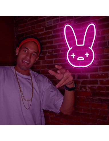 Letrero Neón Malito Conejo CinsYarn 30x10 cm Dimmable