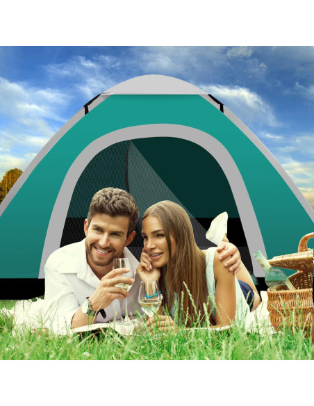 Carpa automática RISEPRO 2 personas impermeable verde