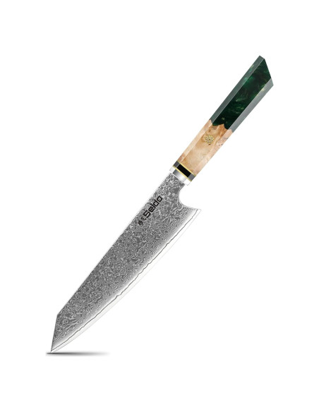Cuchillo de Chef Kiritsuke Seido 21.6 cm Damasco VG10 Verde