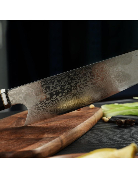 Cuchillo de Chef Kiritsuke Seido 21.6 cm Damasco VG10 Verde