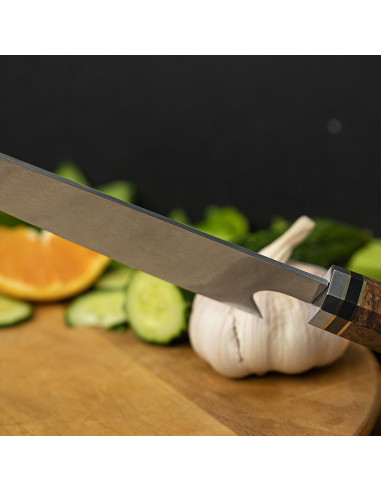 Cuchillo de Chef Kiritsuke Seido 21.6 cm Damasco VG10 Verde