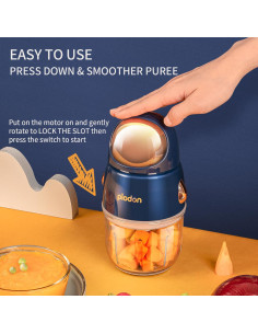 Mini Procesador de Alimentos para Bebés Plodon 300ml Vidrio 2