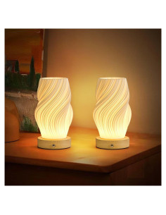 Lámpara de Mesa Recargable SisiHokai - 3 Temperaturas, 2 Unidades