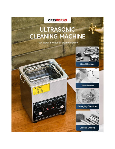 Limpiador Ultrasónico Creworks 2L 60W Acero Inoxidable