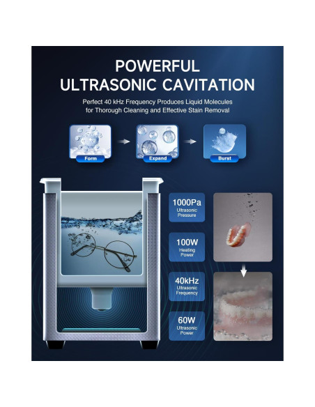 Limpiador Ultrasónico Creworks 2L 60W Acero Inoxidable