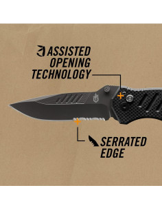 Cuchillo de bolsillo Gerber G0594 Táctico Minimalista 8.26 cm 2