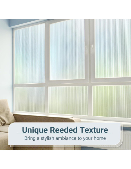 Película de Privacidad Rabbitgoo Estriada 44.5x199.5cm Vinilo