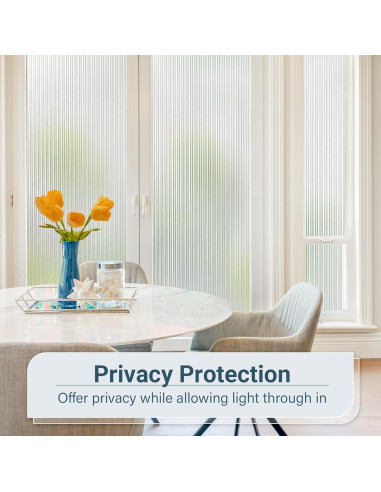 Película de Privacidad Rabbitgoo Estriada 44.5x199.5cm Vinilo