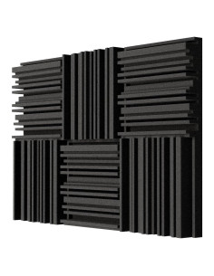 Paneles Acústicos TroyStudio 6 Pcs 30.48x30.48 cm Negro