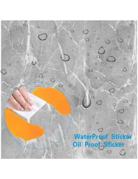 10 Hojas Azulejo Autoadhesivo PVC Mármol Gris 30.48x30.48cm