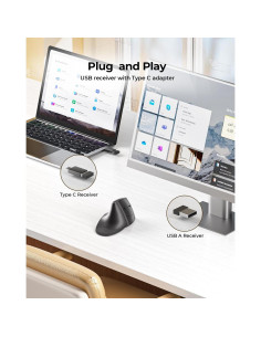 Ratón Ergonómico Seenda Vertical Recargable USB Type-C 2