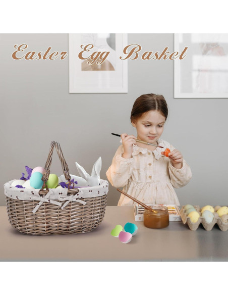 Cesta de Picnic Ovalada G GOOD GAIN Beige 36.8x26.9x18 cm