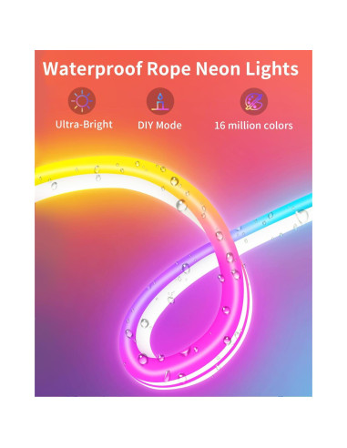 Tira LED Neón Flexible Odcolour 4.88m RGB Impermeable IP68