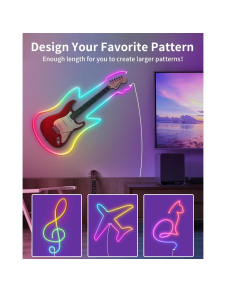 Tira LED Neón Flexible Odcolour 4.88m RGB Impermeable IP68