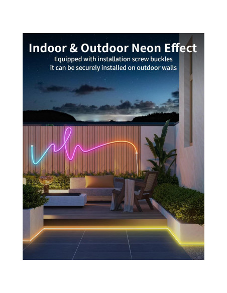 Tira LED Neón Flexible Odcolour 4.88m RGB Impermeable IP68