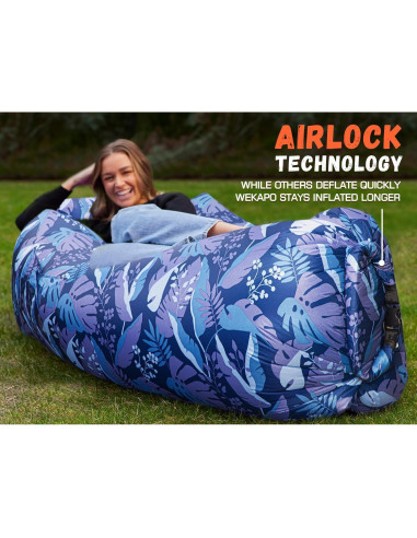 Sofá Hamaca Inflable WEKAPO Portátil 208 cm Impermeable