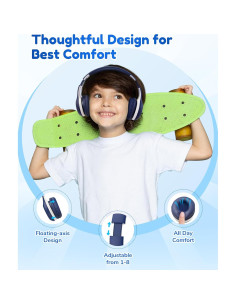 Auriculares Bluetooth EarFun K2 para Niños, 40H, Azul 2