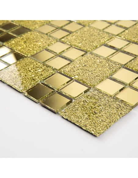 Mosaico de Espejo Dorado Lovdeco 30x25 cm 6 Piezas Mosaico de Espejo Dorado Lovdeco 30x25 cm 6 Piezas
