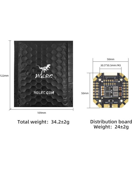 Tablero de Distribución HGLRC 12S para ESC 90A BLheli32